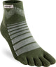 Injinji Teensokken Outdoor Midweight Mini Crew Wool Unisex IS223630 50 Green met geribbeld boordje.