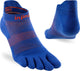 Injinji ultradunne teensokken in sapphire met unieke teenverdeling voor comfort tijdens hardlopen.