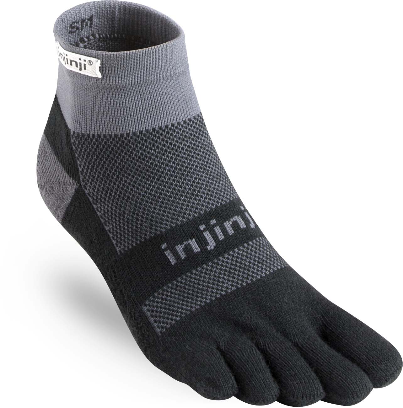 InjinjiTeensokkenRunMidweightMiniCrewCoolmaxUnisexIS203230black-gray__1