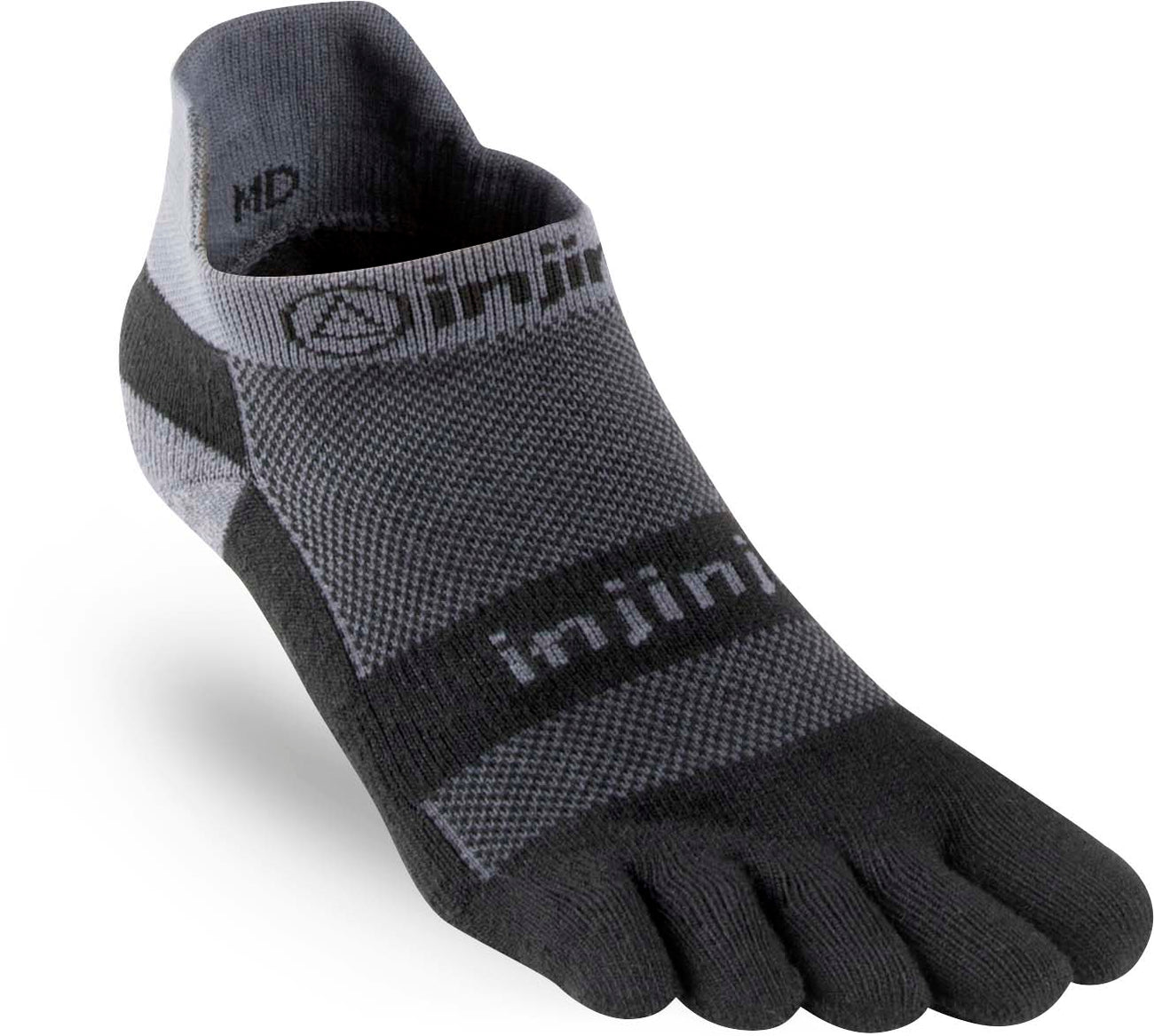 InjinjiTeensokkenRunMidweightNoShowCoolmaxUnisexIS203110black-gray__1