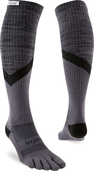 Injinji Trail Midweight OTC Teensokken Unisex 213190 80 Grey, hoge performance sokken voor trailrunning en hiking.