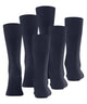 FALKE Airport Marine sokken bundel van 3 paar, perfect voor onder pak of casual outfits.