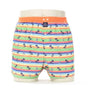 Mc Alson Boxer met Binnenbroek M4145 in kleurrijke streepdesign met palmbomen, perfect voor comfort en stijl.