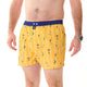 McAlson Boxershort met binnenbroek American Football yellow M5267 in geel met print, model met intern steunsysteem.