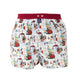 McAlson Boxershort met binnenbroek Après-ski burgundy M5260 met apresskiprint en donkerrode boord.