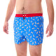 McAlson Boxershort met binnenbroek Astrojazz blue M5271 met grappige print en rode boord