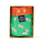 McAlson Boxershort met binnenbroek Astrojazz green M5273 in een verpakking met groene stof en oranje boord.