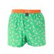McAlson Boxershort met binnenbroek Astrojazz green M5273 in groen met leuke print en oranje boord.