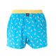 McAlson Boxershort met binnenbroek Astrojazz turquoise M5272 met leuk print en gele boord.