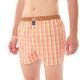 Mc Alson Boxershort met binnenbroek Checked Red, Yellow & Orange M5308 rood op een model, geruit design.