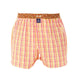 Mc Alson Boxershort met binnenbroek Checked Red, Yellow & Orange M5308 rood in gekleurde ruitjesprint.