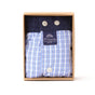 McAlson Boxershort met binnenbroek Checkered Blue & White M5105 in cadeauverpakking met een ruitjesprint.