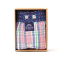 McAlson boxershort verpakking met gestreepte en bloemenprint in een luxe doos.
