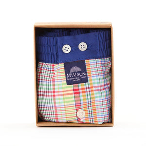 Mc Alson Boxershort met binnenbroek Checkered Multicolour M5329 multicolor in verpakking met geplooide tailleband.