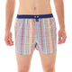 Mc Alson Boxershort met binnenbroek Checkered Multicolour M5329 multicolor in ruitjesprint met blauwe boord.