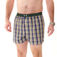 McAlson boxershort met ruitjesprint in bruin en groen-blauw, comfortabele fit met inside support.