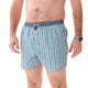 McAlson boxershort met ruitjes in groen en blauw, comfortabel met paisley boord en inside support.