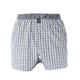 McAlson boxershort in blauw groene ruitjes met paisley boord, stijlvolle en comfortabele pasvorm.