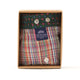 McAlson boxershort in kleurrijke ruitjesprint en groene boord in geschenkdoos.