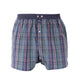 McAlson boxershort met ruitjesprint in blauw en groen met stippenband, comfortabele pasvorm