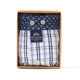 McAlson boxershort met ruitjes in navy en lichtblauw, verpakt in een elegante doos.