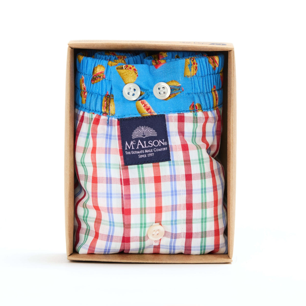 McAlsonBoxershortmetbinnenbroekCheckeredredenblueM5405blauw__1