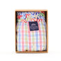 Mc Alson Boxershort met binnenbroek Checkered red, green & blue M5310 blauw in cadeauverpakking met ruitjesprint.
