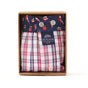 McAlson boxershort in box met rode en navy checkered design, stijlvol en comfortabel, M5204.