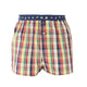 McAlson boxershort met ruitjesprint in rood, geel en navy met sushiprint, comfortabele pasvorm, inside support.