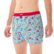 Mc Alson Boxershort met binnenbroek Coastal Camper light blue M5338 blauw, met kleurrijke camperprint en rode boord.