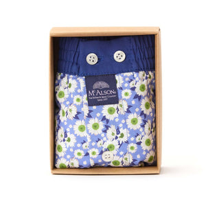 McAlson Boxershort met binnenbroek Daisies Blue M5169