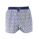 McAlson Boxershort met binnenbroek Daisies Blue M5169 in lichtblauw met margrietprint en donkerblauwe boord.