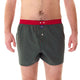 McAlson Boxershort met binnenbroek Diamonds green M5247, groene boxer met diamantprint en rode boord.