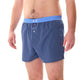 McAlson Boxershort met binnenbroek Diamonds navy M5249 met diamantprint en lichtblauwe boord.