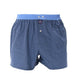 McAlson Boxershort met binnenbroek Diamonds navy M5249, blauwe boxershort met diamantprint en lichtblauwe boord.