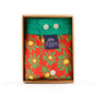 Mc Alson Boxershort met binnenbroek Flower Power Red M5354 rood in verpakking met bloemenprint en groene boord.