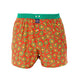 Mc Alson Boxershort met binnenbroek Flower Power Red M5354 rood met vrolijke bloemenprint en groene boord.