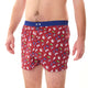 McAlson burgundy boxershort met gameconsole print en donkerblauwe boord voor stijl en comfort.