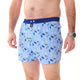Lichtblauwe McAlson boxershort met gameconsole print en donkerblauwe boord, voor stijl en comfort.