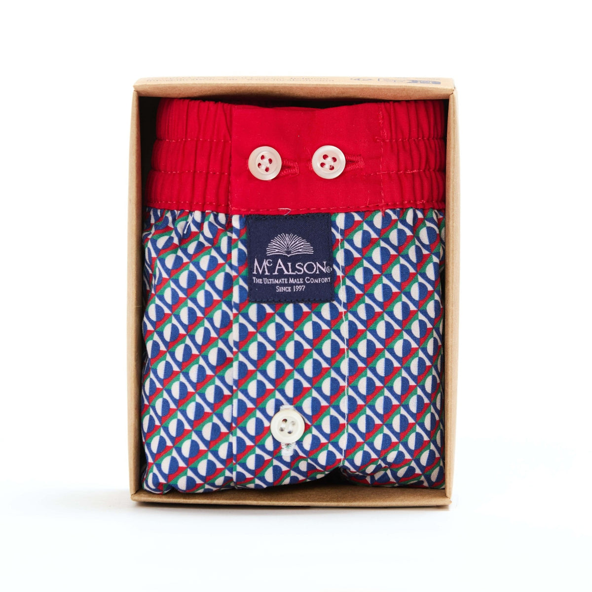 McAlsonBoxershortmetbinnenbroekGeometricredenblueM5439rood__1