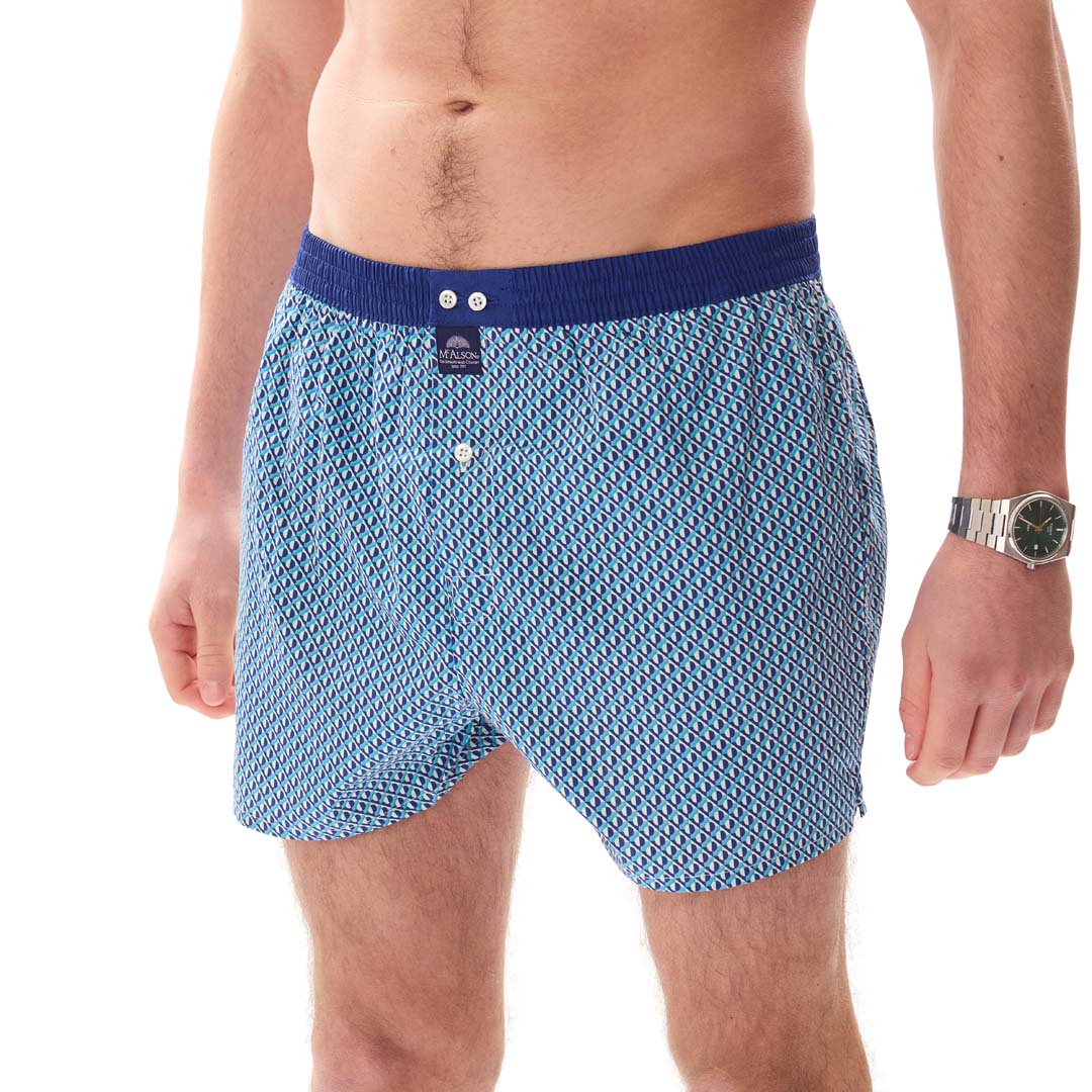 McAlsonBoxershortmetbinnenbroekGeometricturquoiseM5440donkerblauw__3