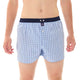 Mc Alson Boxershort met binnenbroek Gingham Baby Blue M5301 blauw met ruitjesprint en blauwe boord