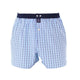 Mc Alson Boxershort met binnenbroek Gingham Baby Blue M5301 blauw, blauwe ruitjesprint met navy boord.