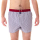 McAlson boxershort in navy en bordeaux, comfortabele pasvorm met streepjessprint, Amerikaanse stijl.