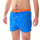McAlson Boxershort met binnenbroek King's Guard blue M5269 in lichtblauw met oranje boord en Kings Guardprint.