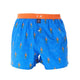 McAlson Boxershort met binnenbroek King's Guard blue M5269, lichtblauwe boxer met Kings Guardprint en oranje boord.