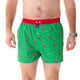 McAlson Boxershort met binnenbroek King's Guard green M5268 op een man, met groene kleur en rode boord.