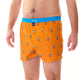 McAlson Boxershort met binnenbroek King's Guard orange M5270 met blauwe boord en Kings Guards print