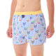 Mc Alson Boxershort met binnenbroek La Dolce Vita Light Blue M5352 blauw met Italiaanse print en gele boord.