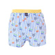 Mc Alson Boxershort met binnenbroek La Dolce Vita Light Blue M5352 blauw met Italiaanse print en gele boord.